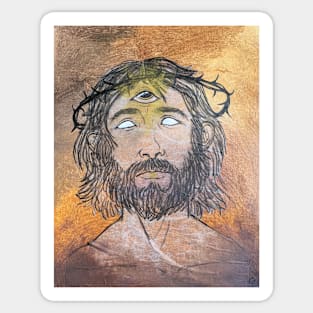 Third eye Christ Sticker